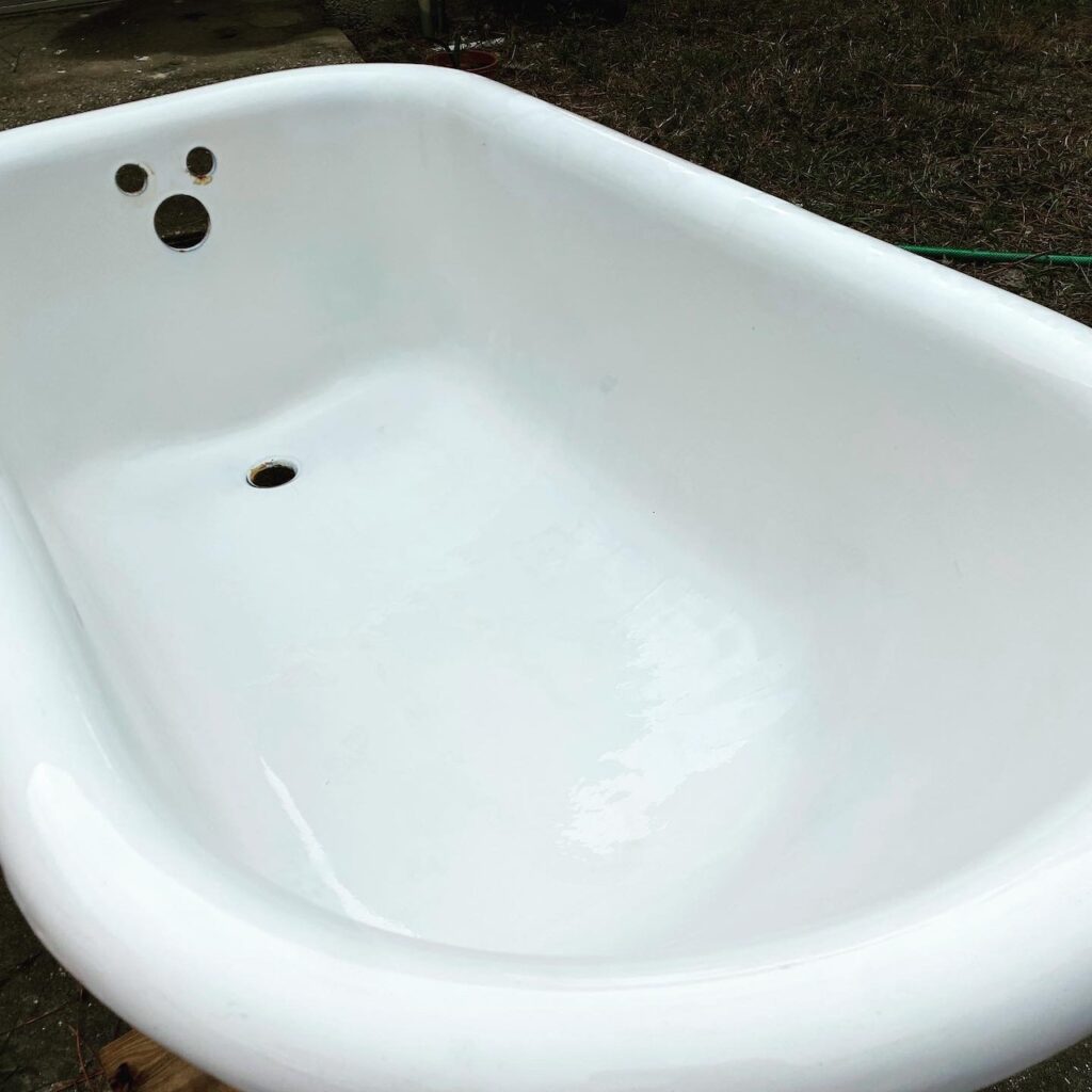 Restored footed bathtub with SnoBol